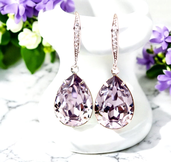 Mauve Earrings Mauve Earrings Bridesmaid Earrings Mauve Bridal Earrings Purple Earrings Lavender Earrings Pastel Earrings SM31H