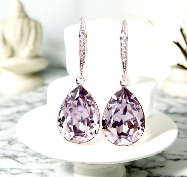 Mauve Earrings Mauve Earrings Bridesmaid Earrings Mauve Bridal Earrings Purple Earrings Lavender Earrings Pastel Earrings SM31H