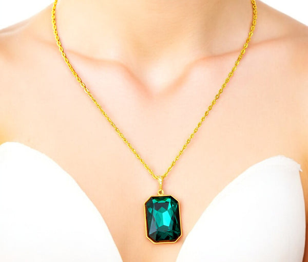 Earrings and Necklace Set Earrings Dangle Earrings Emerald Earrings Bridesmaid Gift Emerald Bracelet Wedding Jewelry EM41JS