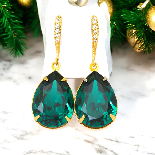 Jewellery Sets Bridal Jewelry Sets Emerald Earrings & Necklace Bridesmaids Gift Set Teardrop Earrings Set Matching Sets EM31JS