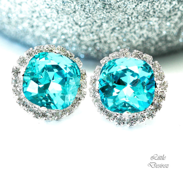 Blue Studs Post Earrings Turquoise Earrings Blue Earrings Stud Earrings Gift for Her Bridesmaid Gift Wedding Earrings Beach Wedding TQ50S