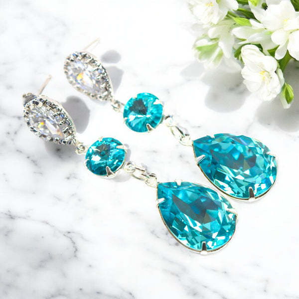 Light Blue Earrings Turquoise Earrings Earrings Dangle Earrings TQ31PC