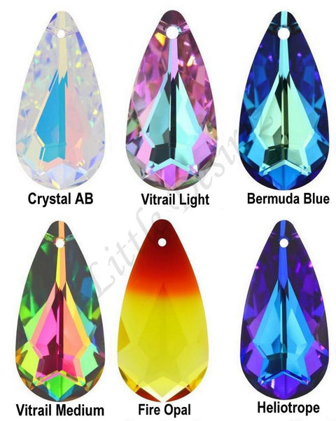 Earrings and Necklace Jewelry Set  Heliotrope Crystal Teardrop Jewelry Bridal Jewelry Set Wedding Jewelry Bridesmaid Gift HE33JS