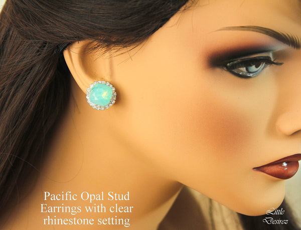 Blue Studs Post Earrings Turquoise Earrings Blue Earrings Stud Earrings Gift for Her Bridesmaid Gift Wedding Earrings Beach Wedding TQ50S