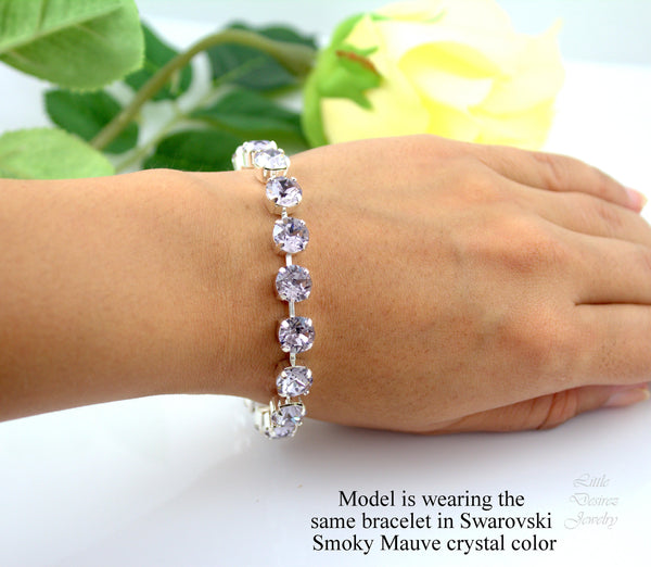 Purple Bracelet Swarovski Bridal Purple Bracelet Rhinestone Purple Bracelet Swarovski Bracelet HE35BR