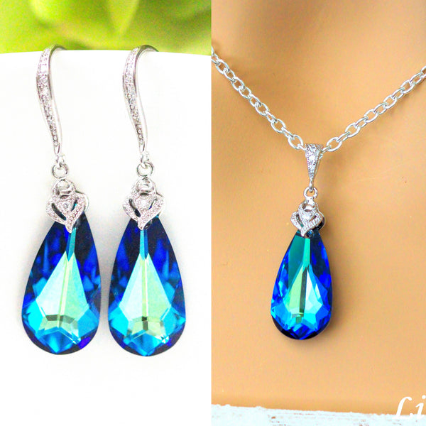 Blue and Gold Crystal Jewelry BB33JS