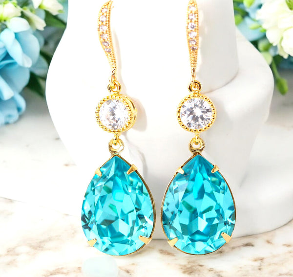 Bridal Earrings Blue Earrings Turquoise Earrings Earring Gift for Her Romantic Gift TQ31HC