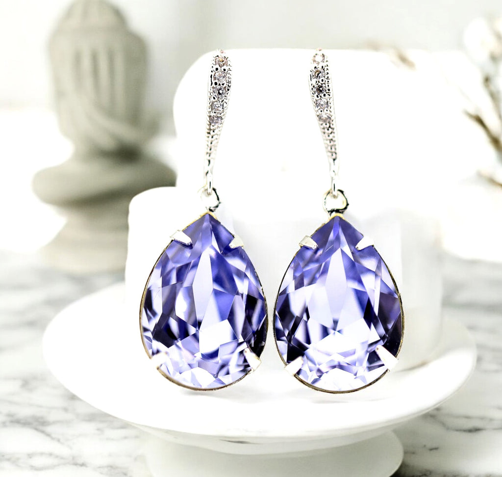 Lavender Earrings Lilac Earrings Light Purple Earrings Bridal