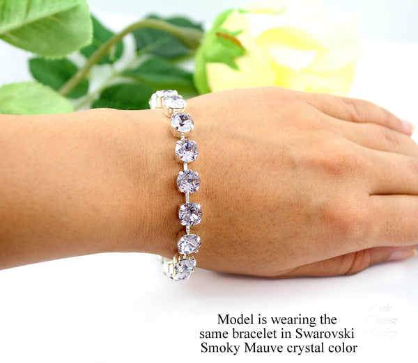 Vintage Inspired Teal Tennis Crystal Bracelet