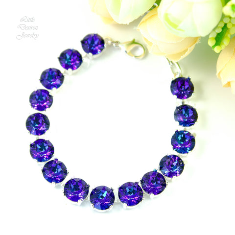 Purple Bracelet Swarovski Bridal Purple Bracelet Rhinestone Purple Bracelet Swarovski Bracelet HE35BR