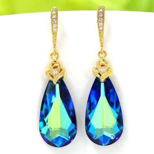 Blue and Gold Crystal Jewelry BB33JS