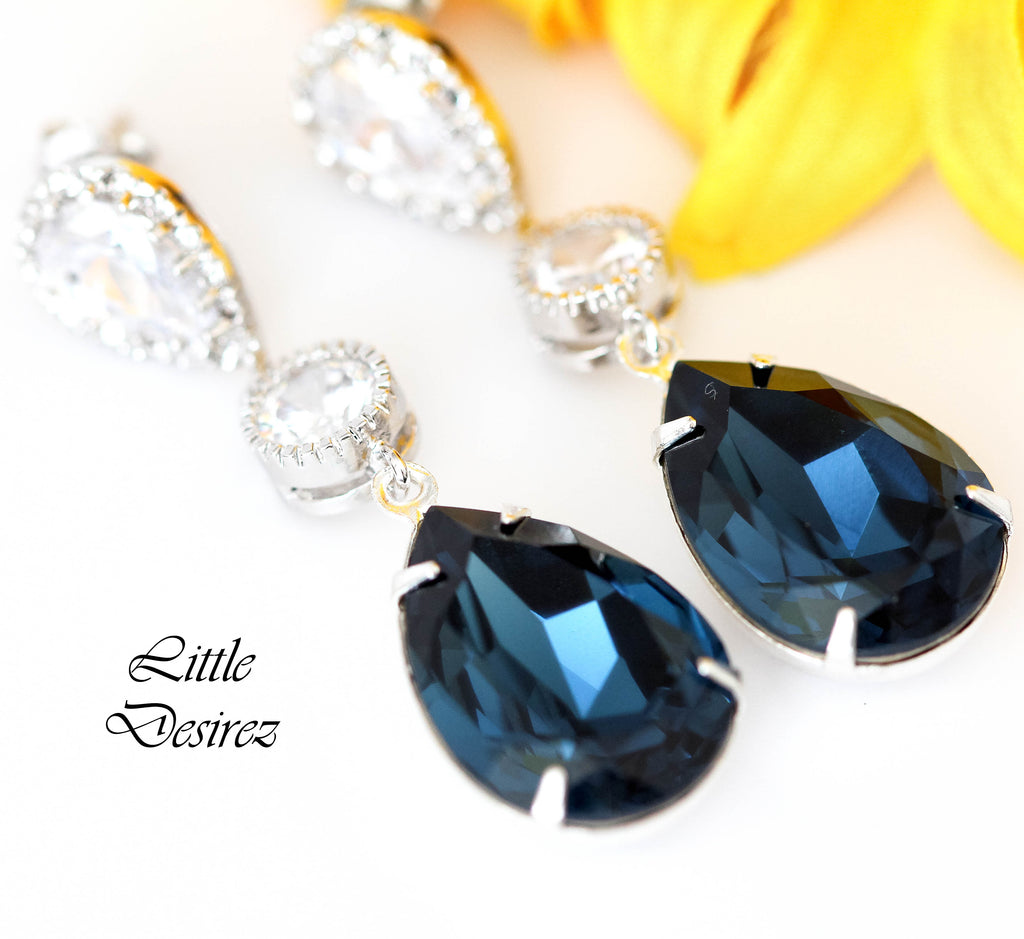 Navy blue earrings top for wedding