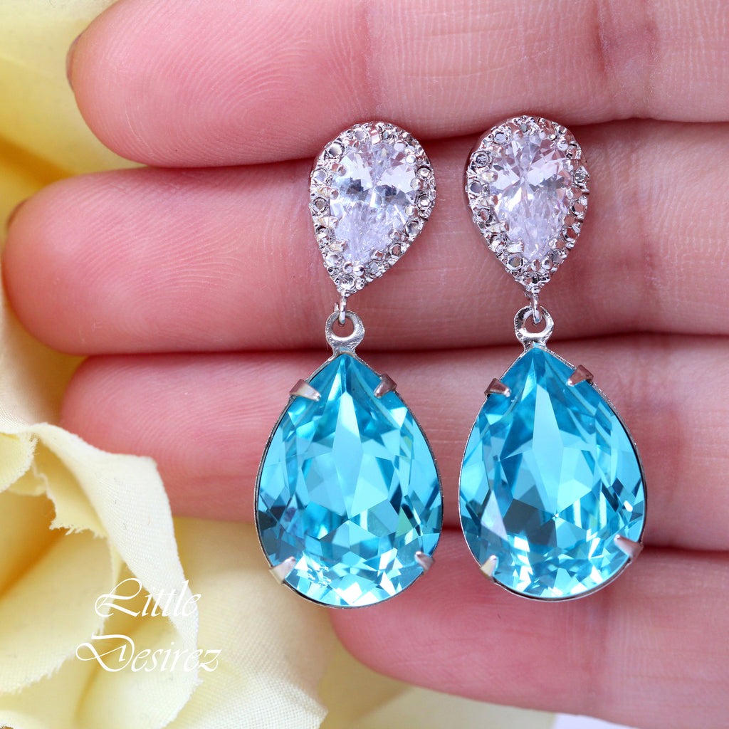 Crystal drop hotsell earrings wedding