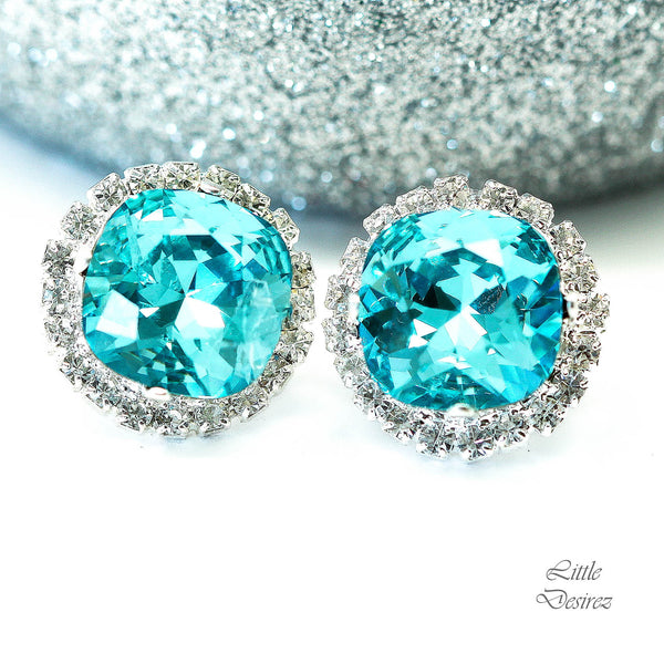 Blue Studs Post Earrings Turquoise Earrings Blue Earrings Stud Earrings Gift for Her Bridesmaid Gift Wedding Earrings Beach Wedding TQ50S