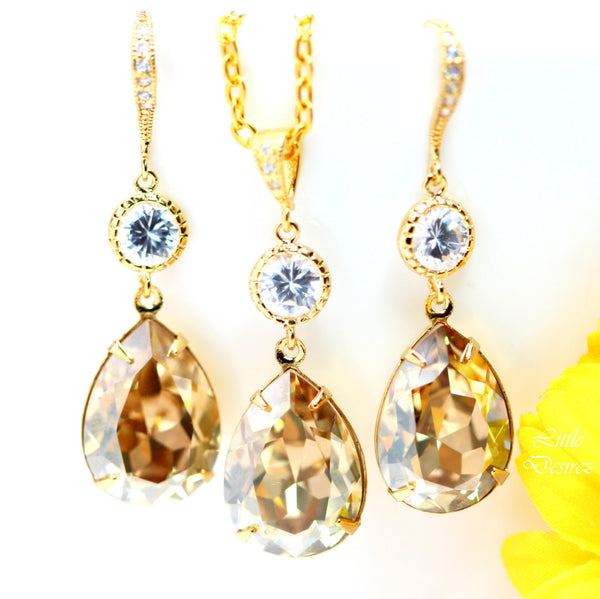 Gold Bridal Earrings Golden Shadow Earrings Sparkling Earrings Glitzy Jewelry Bridesmaid Earrings Wedding Bridal Jewelry GS31HC